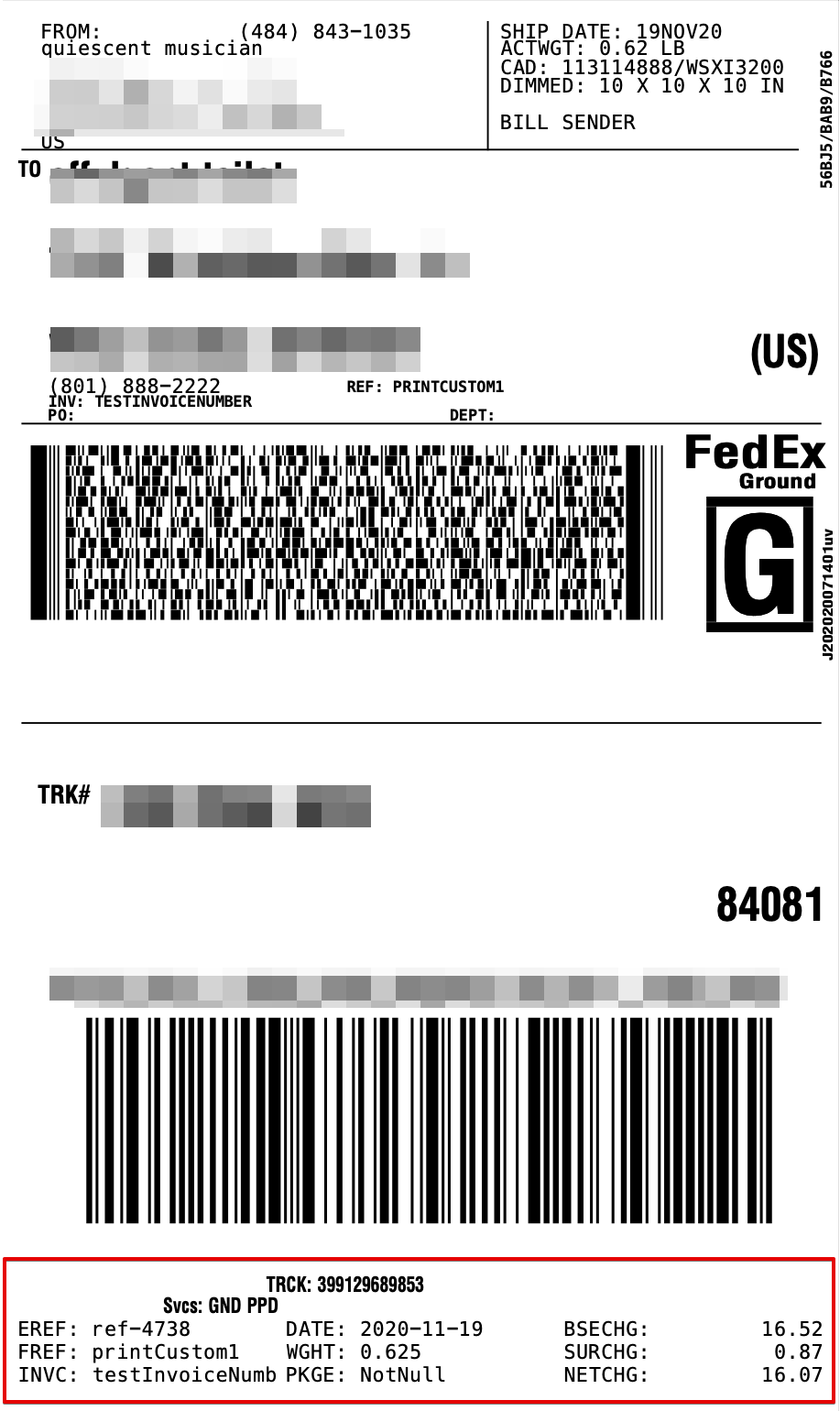Creating A FedEx Label With A Doc Tab EasyPost Support